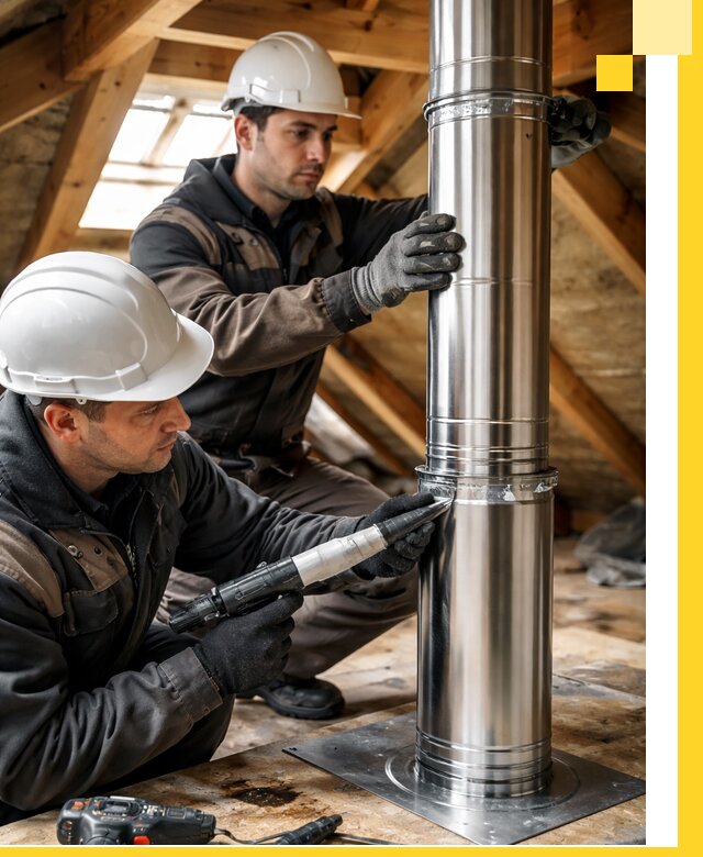 Монтаж дымоходов для каминов в Курчатове с гарантией качества