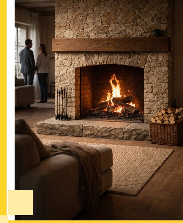 Открытые камины под ключ в Курчатове от 152820 р. ЭриданКрч