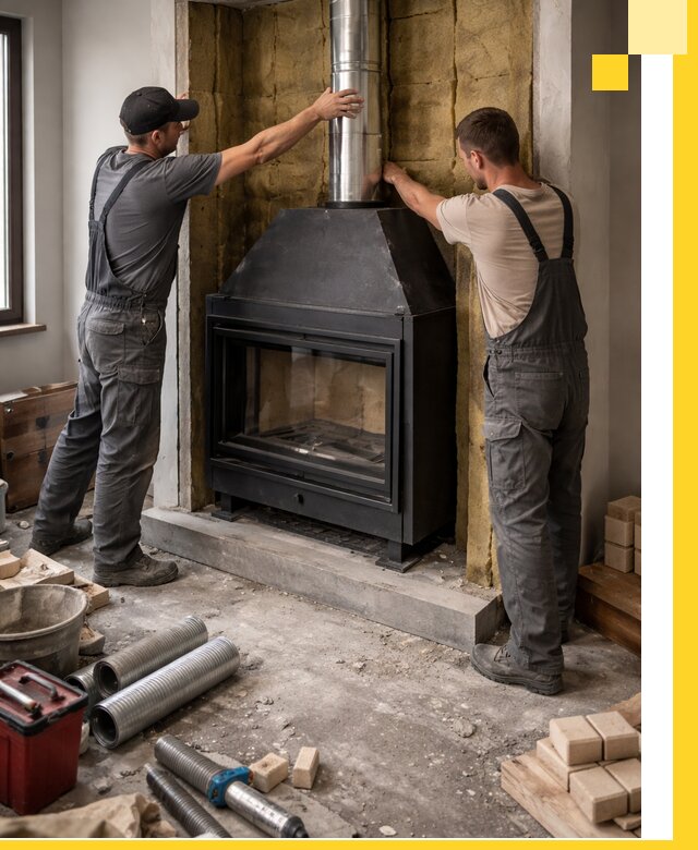 Изготовление и монтаж закрытых каминов в Курчатове под ключ