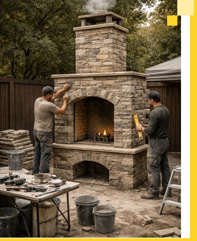 Проектирование и установка уличных каминов в Курчатове