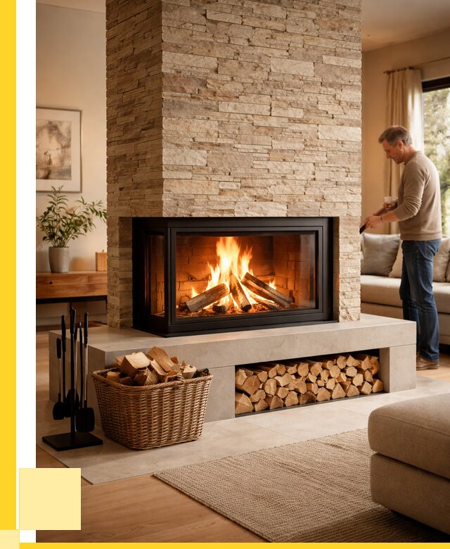 Дровяной камин под ключ в Курчатове от 203760 р. | ЭриданКрч