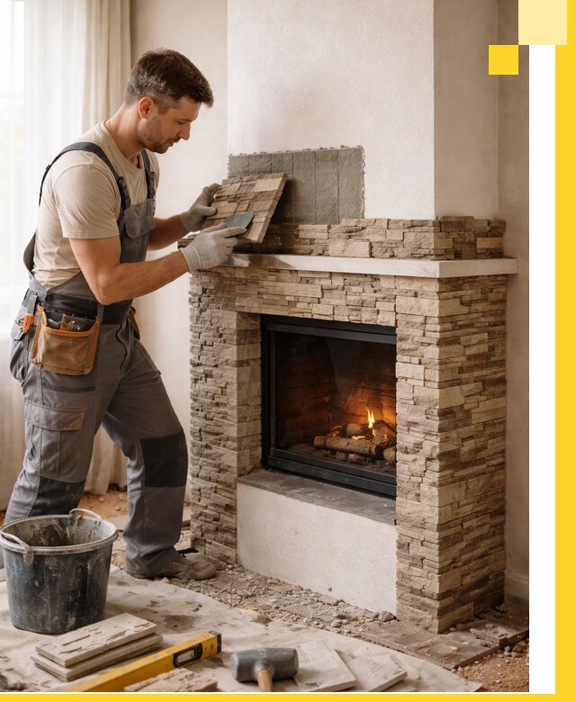 Изготовление и монтаж каминов для дома под ключ в Курчатове