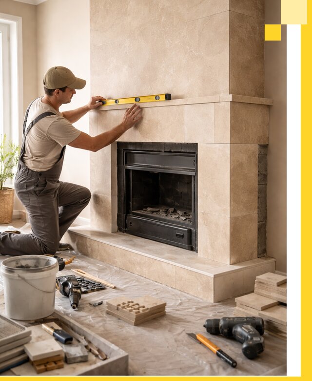 Установка и монтаж каминов в частном доме под ключ в Курчатове