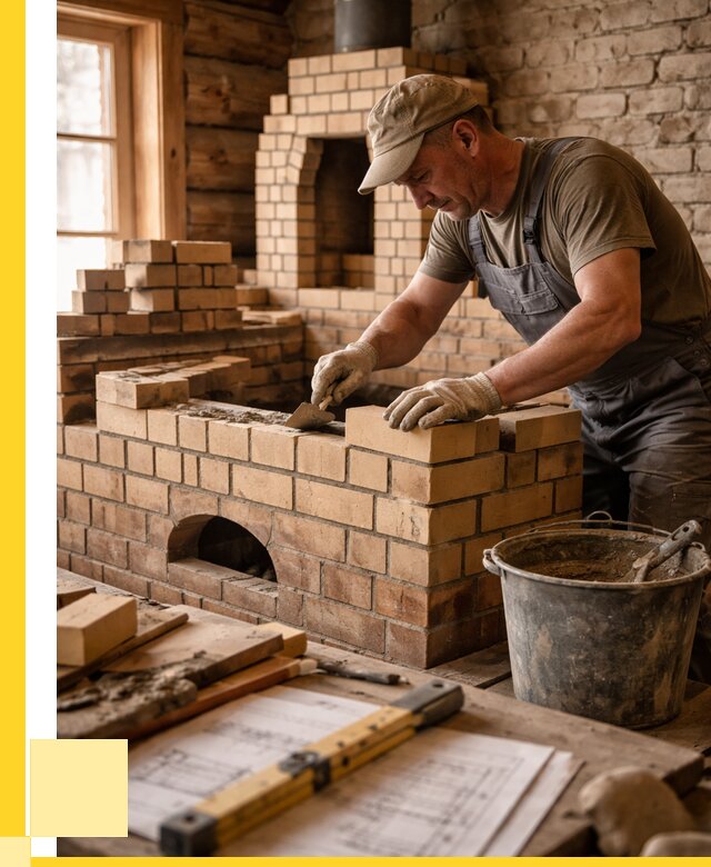 Кладка печей из кирпича в Курчатове цены от 30564 р. - ЭриданКрч