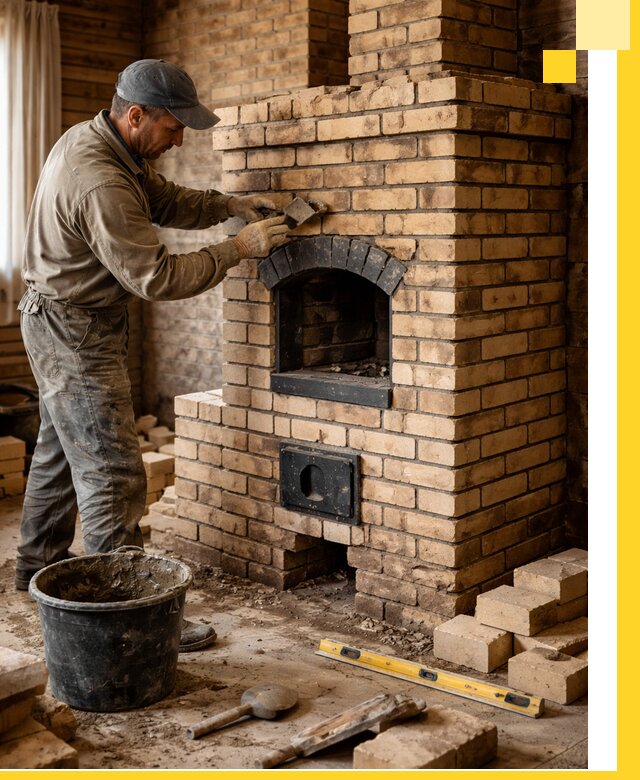 Кирпичные печи под ключ в Курчатове: проектирование и кладка
