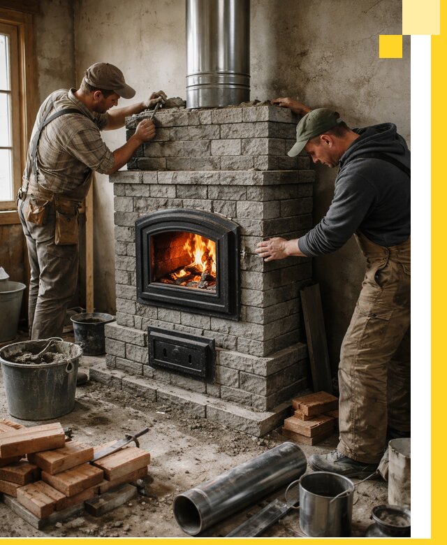 Производство, поставка и монтаж дровяных печей в Курчатове