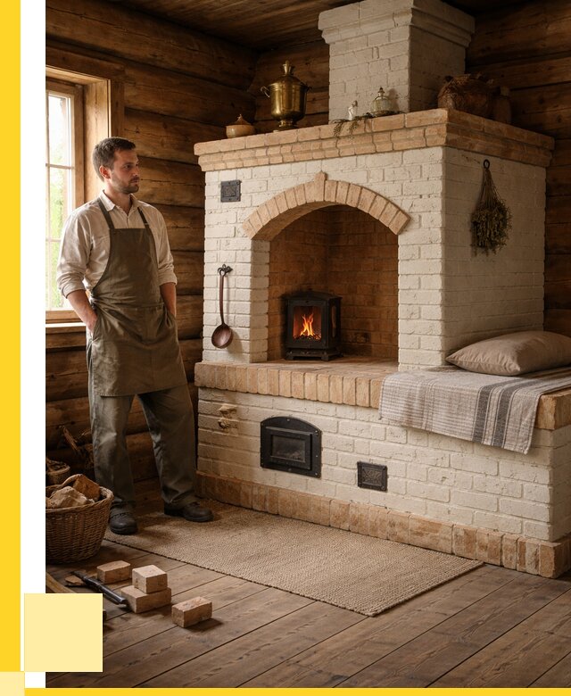 Русские печи с лежанкой под ключ в Курчатове от 152820 р. ЭриданКрч