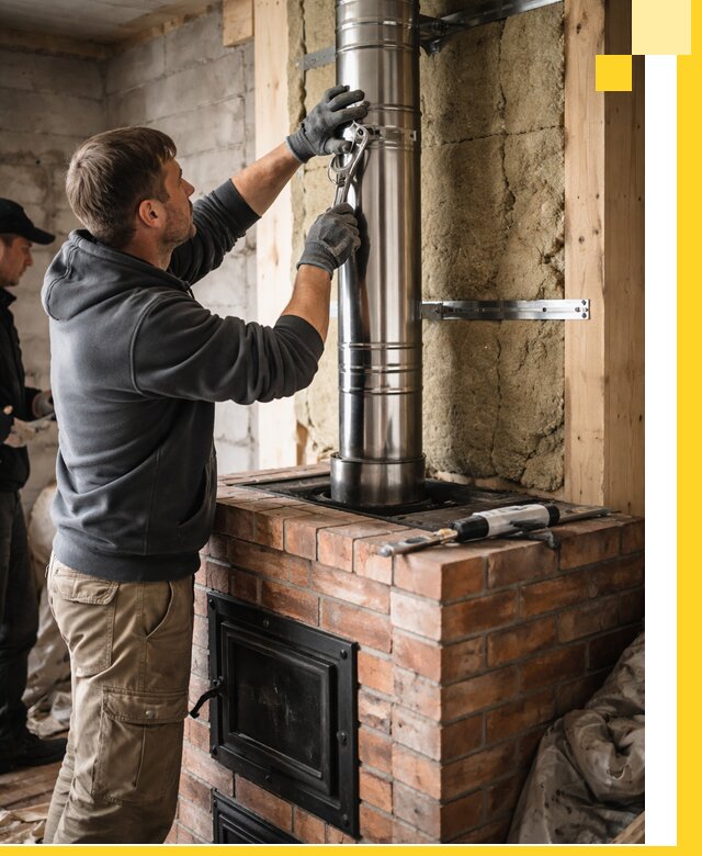 Изготовление и монтаж печей и дымоходов под ключ в Курчатове