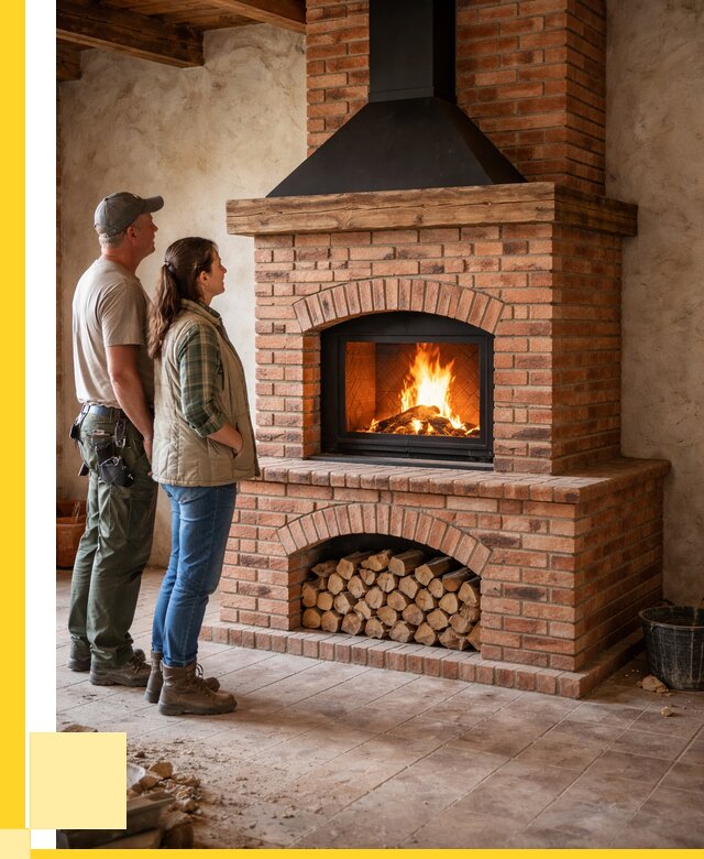 Печи камины из кирпича в Курчатове от 122256 р. | ЭриданКрч