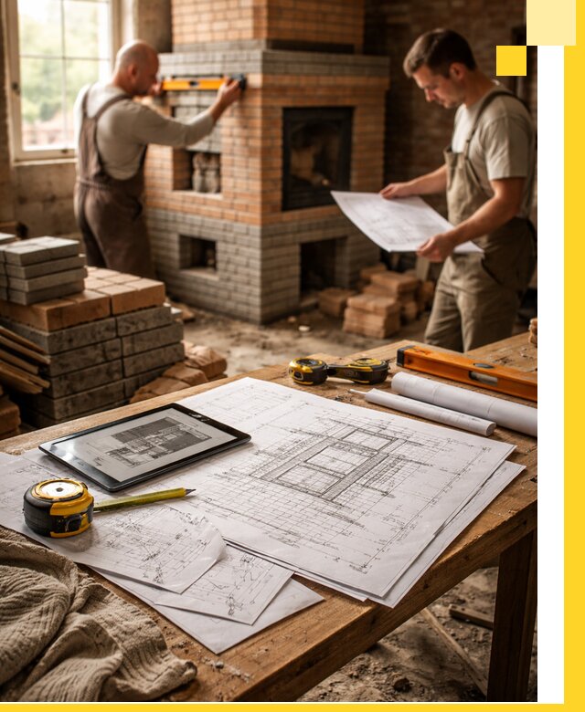 Проекты печей и каминов с индивидуальным дизайном в Курчатове