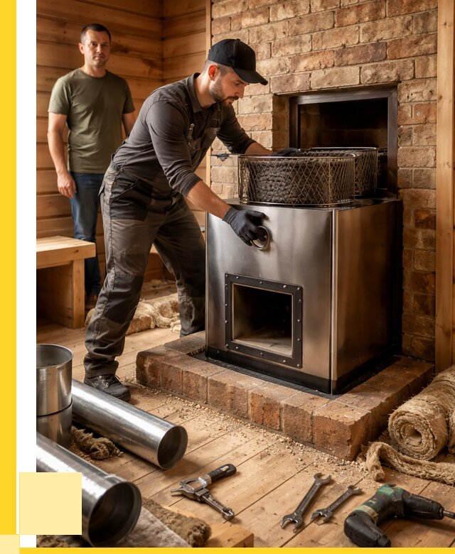 Монтаж банных печей под ключ в Курчатове от 18338 р., ЭриданКрч