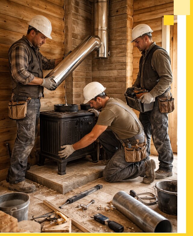 Профессиональный монтаж банных печей и дымоходов в Курчатове