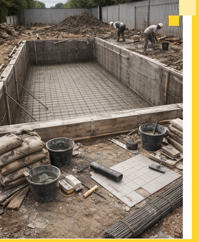 Строительство бассейнов под ключ в Курчатове, дизайн и монтаж