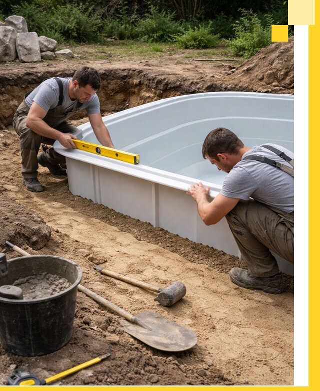 Производство и установка пластиковых бассейнов в Курчатове под ключ