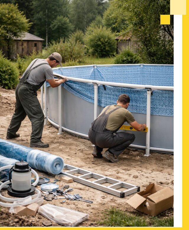 Установка и монтаж каркасных бассейнов в Курчатове под ключ