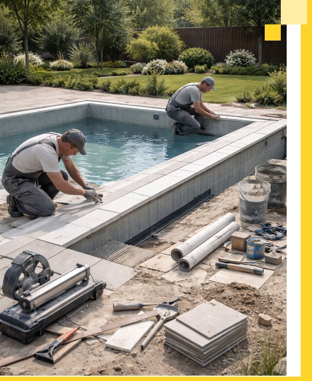 Строительство открытых бассейнов под ключ в Курчатове профессионально