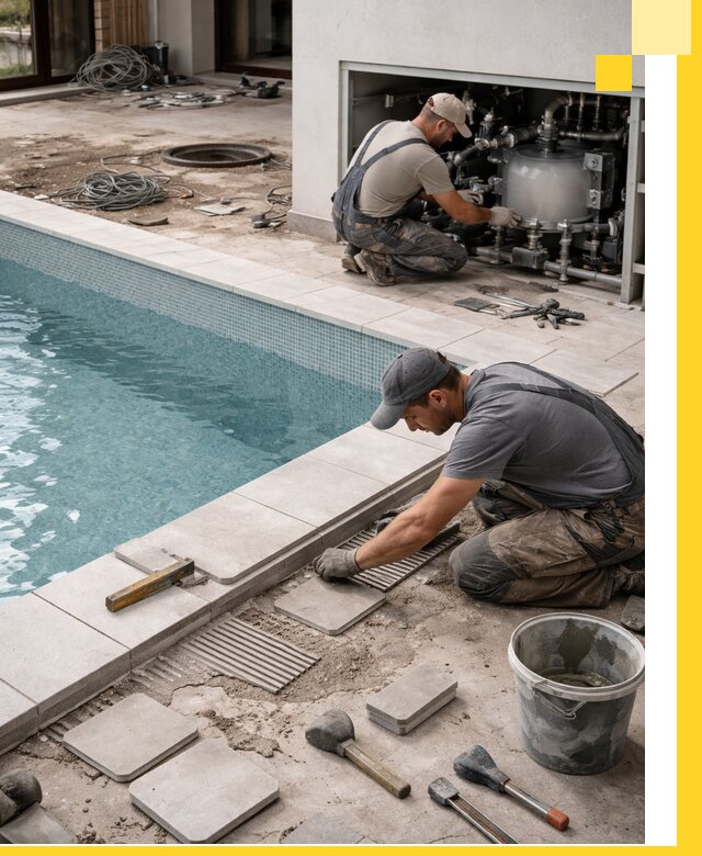 Строительство и монтаж бассейнов в коттедже в Курчатове