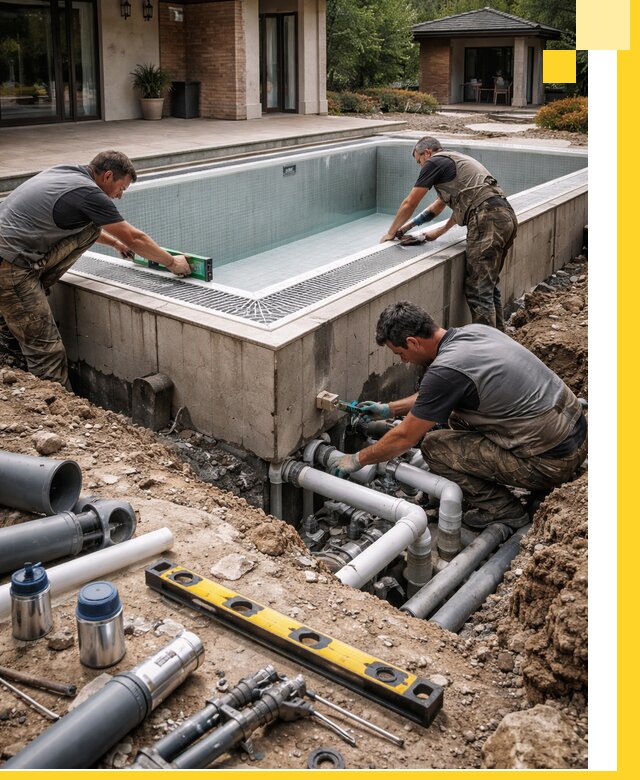 Строительство переливных бассейнов в Курчатове под ключ