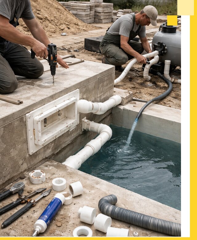 Строительство скиммерных бассейнов под ключ в Курчатове