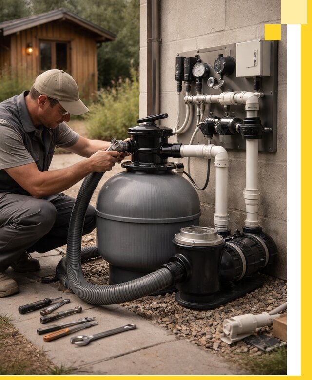 Продажа и монтаж фильтров и насосов для бассейнов в Курчатове