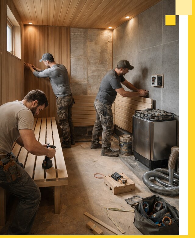 Сауны под ключ в Курчатове, проектирование, строительство, отделка