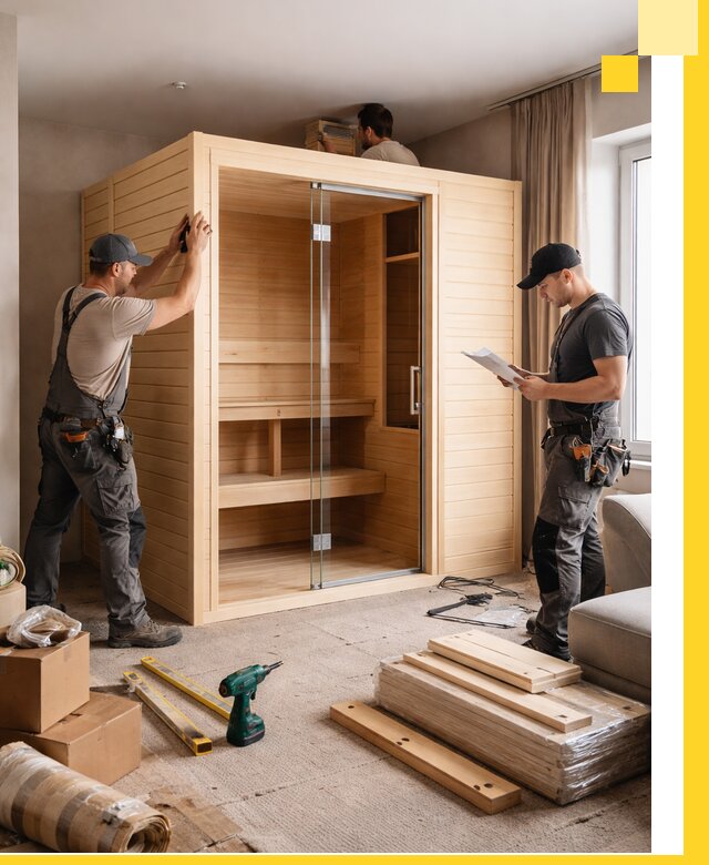 Установка и благоустройство саун в квартире в Курчатове