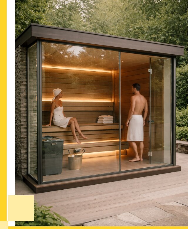Сауна стеклянная и двери для сауны в Курчатове от 254700 р. | ЭриданКрч
