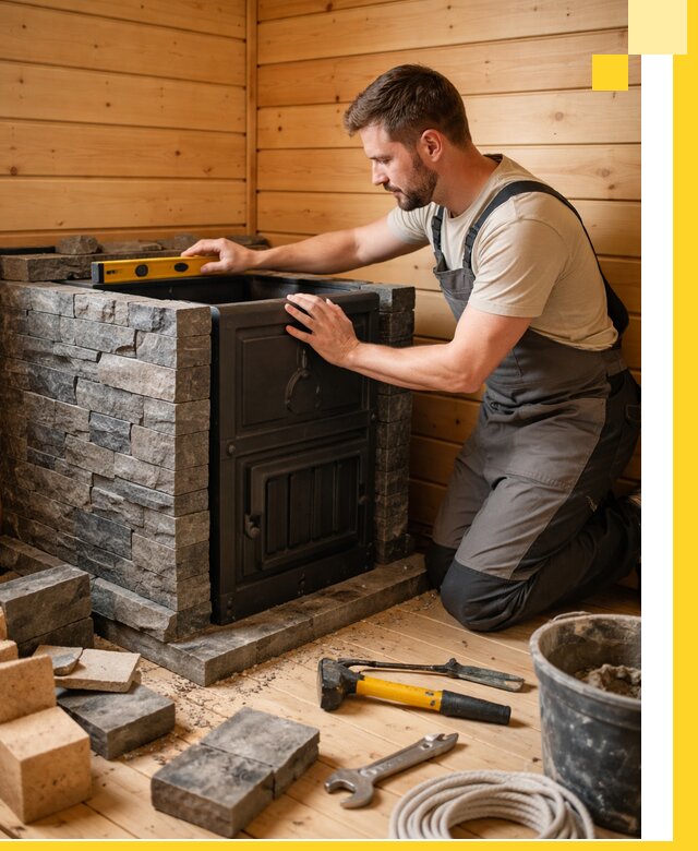 Производство и установка печей для саун под ключ в Курчатове