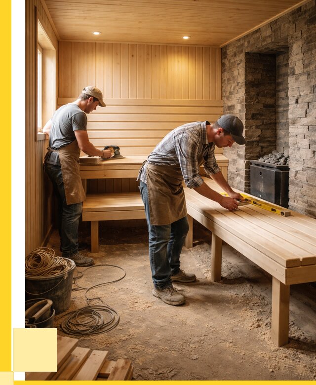 Отделка бани в Курчатове: внутренняя отделка от 3056 р. | ЭриданКрч