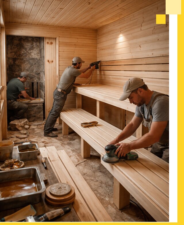 Профессиональная отделка бань в Курчатове под ключ, с гарантией