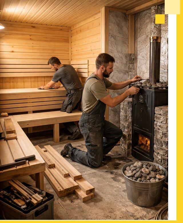 Дизайн и строительство интерьеров бань под ключ в Курчатове