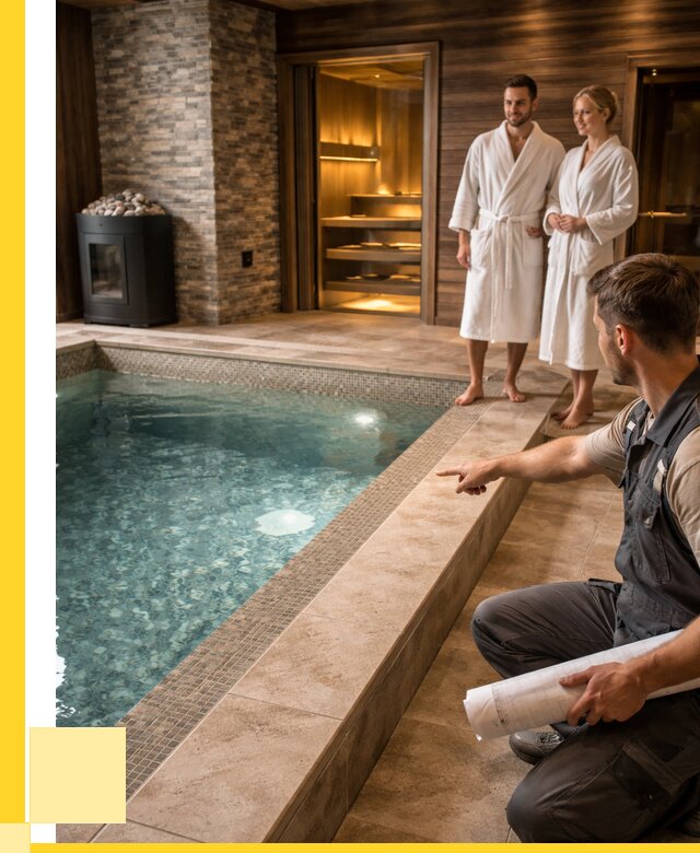 Проект бани с бассейном под ключ в Курчатове от 66222 р. | ЭриданКрч