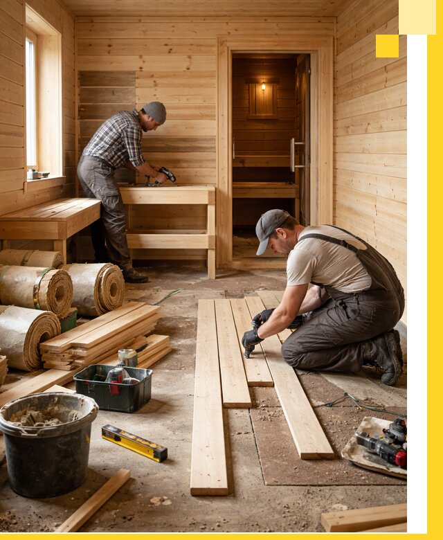 Индивидуальный проект бани с комнатой отдыха под ключ в Курчатове