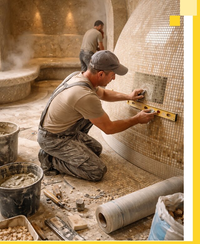 Хамам под ключ в Курчатове: проектирование, строительство, отделка