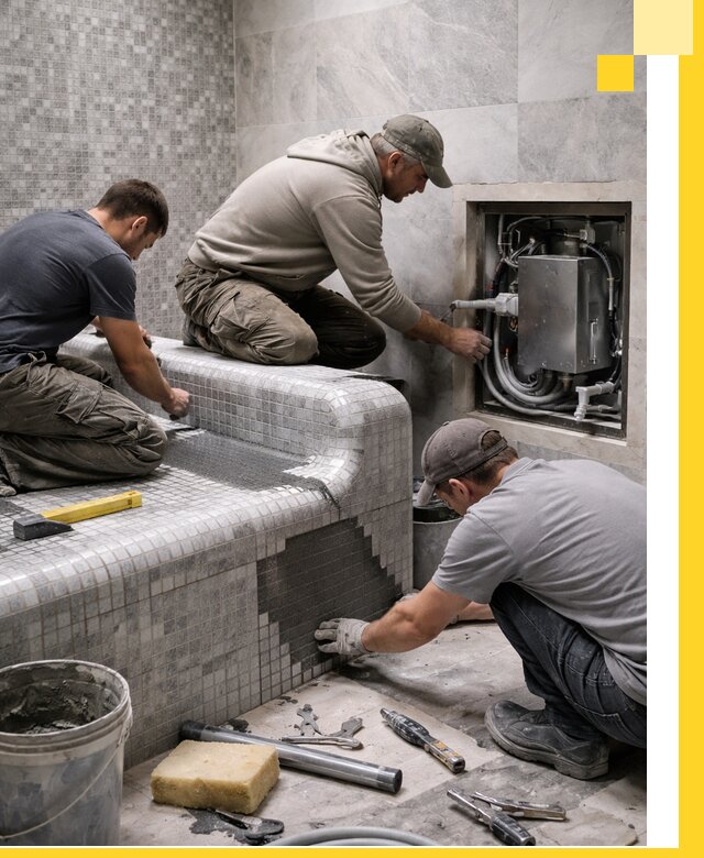 Проекты хамамов под ключ в Курчатове и дизайн и строительство