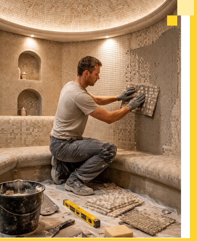 Устройство и монтаж домашнего хамама под ключ в Курчатове