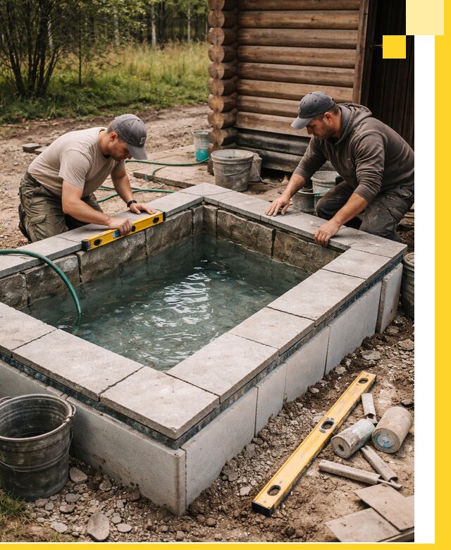 Изготовление и установка холодных купелей под ключ в Курчатове