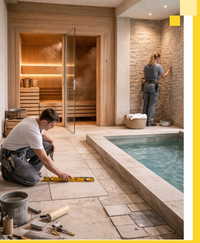 Комплексный дизайн и отделка интерьеров SPA под ключ в Курчатове